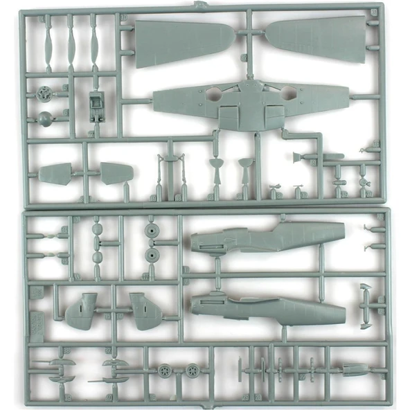 Mistercraft C040 1/72 Ölçek, BF-109F-4/trop (Marseille) Savaş Uçağı, Plastik Model kiti - 3