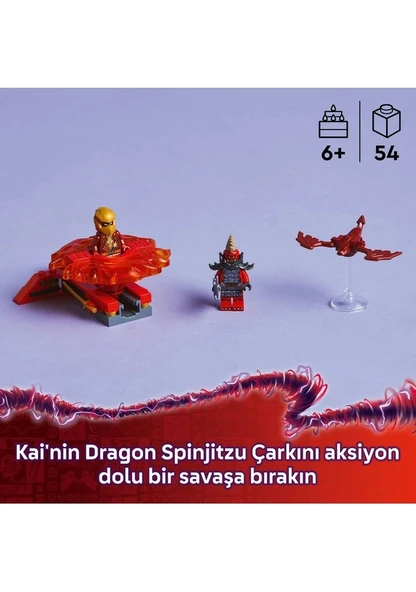 Lego Ninja Go Kai'nin Ejderha Spinjitzu Topacı 71823 Lisanslı Ürün - Resim 2