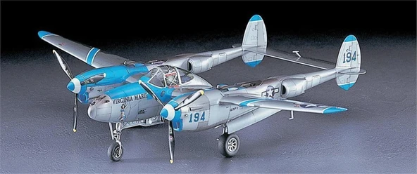 Hasegawa JT1 9101 1/48 Ölçek, P-38J Lightning, Savaş Uçağı Plastik Model Kiti - Resim 2