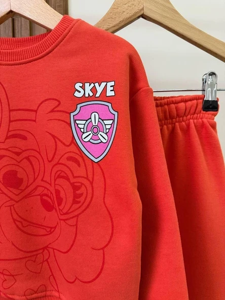 Cg Kids Paw patroll skye temalı Kız Çocuk 3 iplik Alt Üst Takım Süper Kalite Kumaş - 2