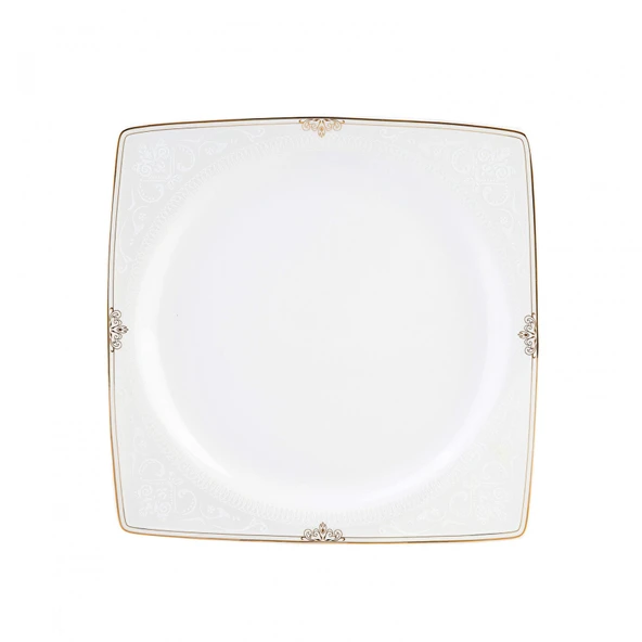 Emsan Fine Bone Estiva Gold 61 Parça 12 Kişilik Kare Yemek Takımı - Resim 11