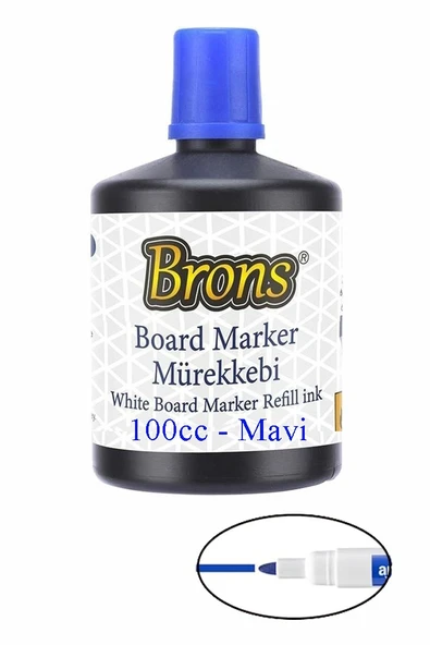 Mavi Kırmızı Yazı Tahta Kalem Mürekkebi 100ml 1 Adet Brons Tahta Kalemi Mürekkebi Kolay Silinebilir 100gr Okul Sınıf - 5