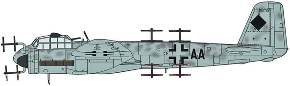 Hasegawa 1955 1/72 Ölçek, Junkers JU88G-6 Schönert (Limited Edition), Savaş Uçağı Plastik Model Kiti - 2