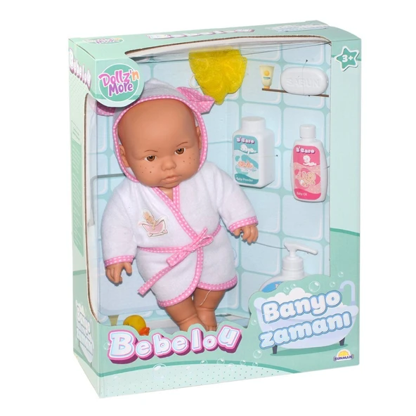 030031 Sunman, Bebelou Banyo Zamanı Bebek Seti, 35 cm / +3 yaş ürün görseli