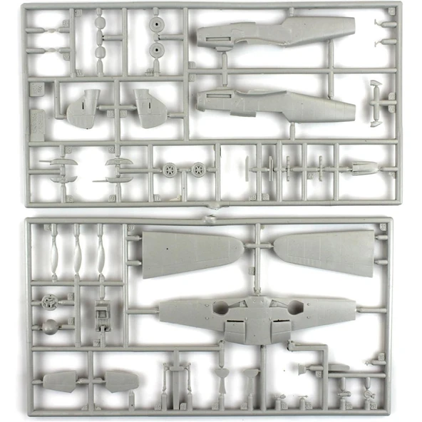Mistercraft C038 1/72 Ölçek, BF-109F-4 (Muller) Savaş Uçağı, Plastik Model kiti - Resim 3