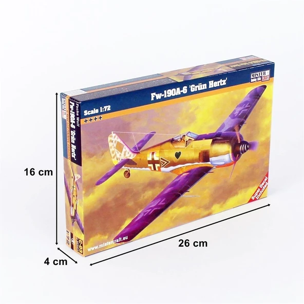 Mistercraft C003 1/72 Ölçek, Fw-190A-6 (Grun Hertz) Savaş Uçağı, Plastik Model kiti - 5