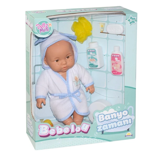 030031 Sunman, Bebelou Banyo Zamanı Bebek Seti, 35 cm / +3 yaş - Resim 2