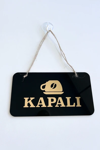 Cafeler ve Kahve Dükkanları İçin Açık Kapalı Kapı Tabelası - 2