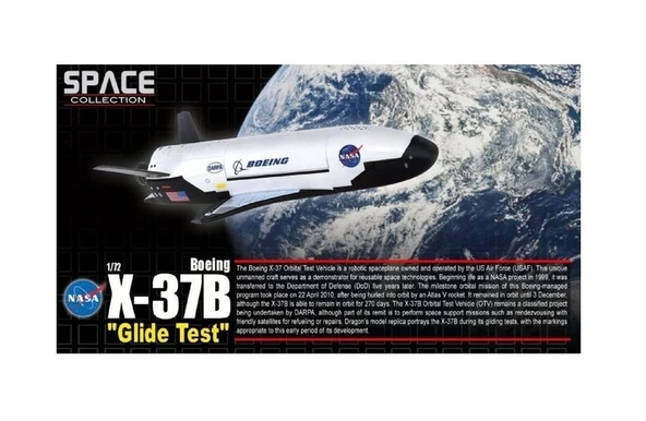 Dragon 50386 1/72 Ölçek, Boeing X-37B Orbital Test Aracı Plastik Model Kiti - Resim 2