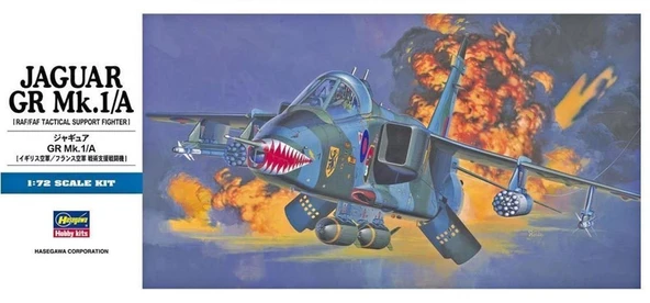 Hasegawa D2 432 1/72 Ölçek, Jaguar Gr.Mk. 1/A, Savaş Uçağı Plastik Model Kiti