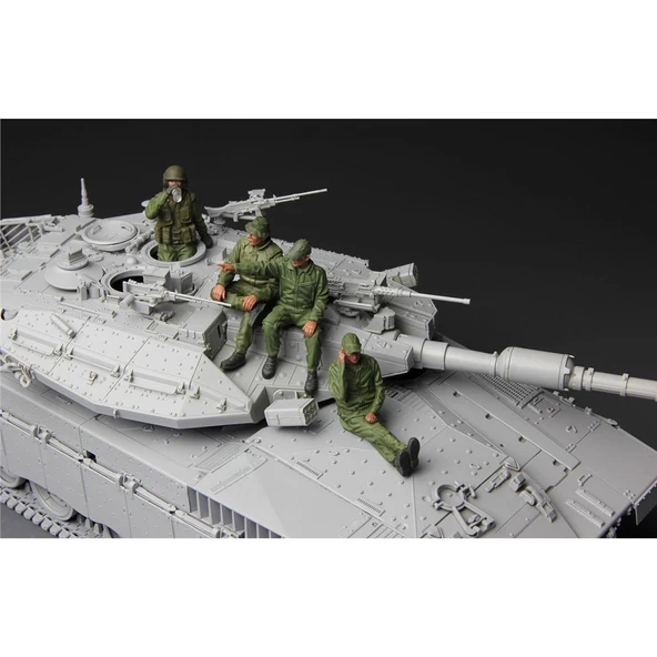 Meng HS-002 1/35 Ölçek, IDF Tank Mürettebatı, 4 Adet, Plastik Figür Model Kiti - Resim 4