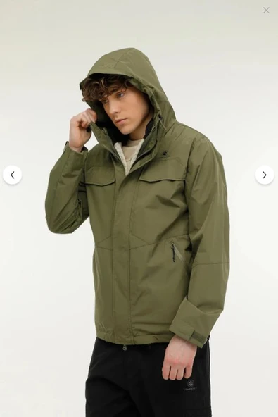 LUMBERJACK PRIME 3PR HAKİ SU İTİCİ RÜZGAR GEÇİRMEZ MONT+YELEK ÇİFTLİ TAKIM ERKEK MONT - Resim 2