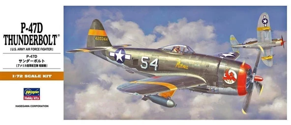 Hasegawa A8 138 1/72 Ölçek, P-47D Thunderbolt, Savaş Uçağı Plastik Model Kiti