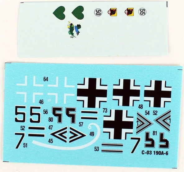 Mistercraft C003 1/72 Ölçek, Fw-190A-6 (Grun Hertz) Savaş Uçağı, Plastik Model kiti - 4