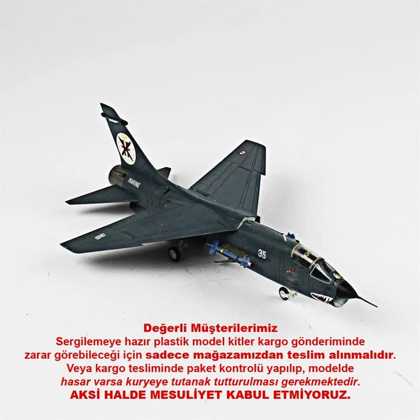 QD049 1/72 Ölçek, F-8E Crusader Sergilemeye Hazır Plastik Uçak Maketi ürün görseli 1