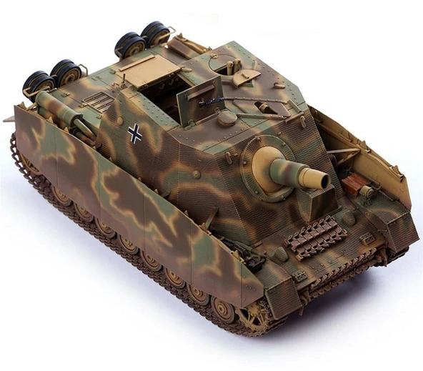 Academy 13525 1/35 Ölçek, German Strumpanzer IV Brummbar (Orta Versiyon) Tankı, Plastik Model kiti - Resim 3