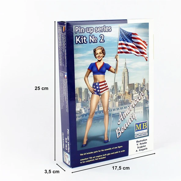 MasterBox 24002 1/24 Ölçek, Pin-Up Serisi 2, Betty, Plastik Figür Kiti - Resim 4