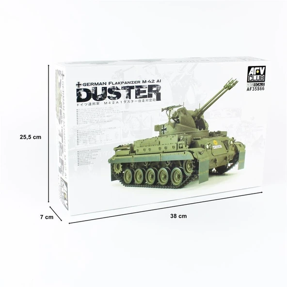 AFV Club AF35S66 1/35 Ölçek, German Flakpanzer M-42 A1 (DUSTER) Uçaksavar Tankı, Plastik Model kiti - Resim 5