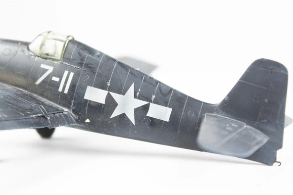 QD038 1/72 Ölçek, F6F Hellcat Sergilemeye Hazır Plastik Uçak Maketi - Resim 7