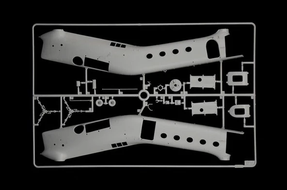 Italeri 2774S 1/48 Ölçek, H-21C (Flying Banana) Askeri Helikopter, Plastik Model kiti - Resim 2
