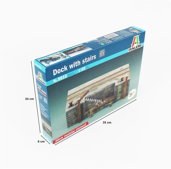 Italeri 5615S 1/35 Ölçek, Merdivenli Rıhtım Kesiti, Plastik Model kiti - Resim 3
