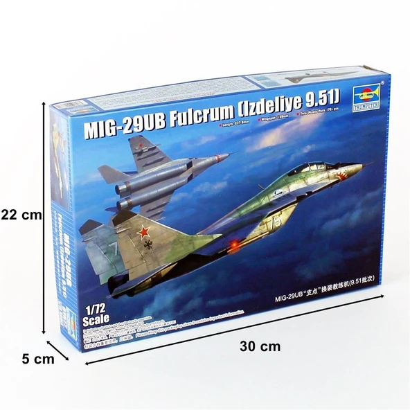 Trumpeter 01677 1/72 Ölçek, MIG-29 UB (Izdeliye 9.51) Fulcrum Savaş Uçağı Plastik Model Kiti - Resim 5