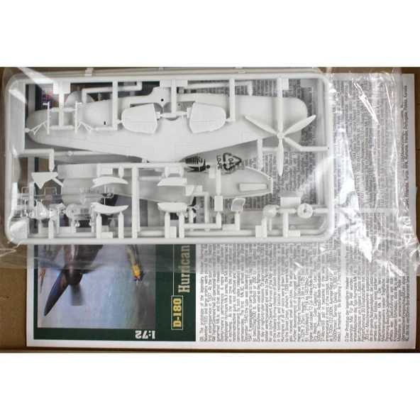 Mistercraft D180 1/72 Hurricane Mk.Ia (Britanya Savaşı) Savaş Savaş Uçağı Plastik Model Kiti - Resim 2