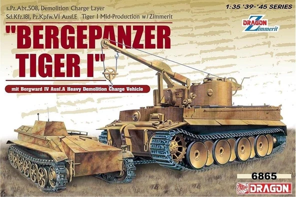 Dragon 6865 1/35 Ölçek, Bergepanzer Tiger I (with Borgward IV) Tankı Plastik Model Kiti ürün görseli