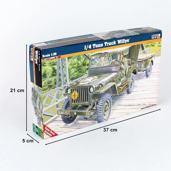 Mistercraft F299 1/35 (1/4 Ton Sınıfı) Willys Jeep Plastik Model Kiti - Resim 5