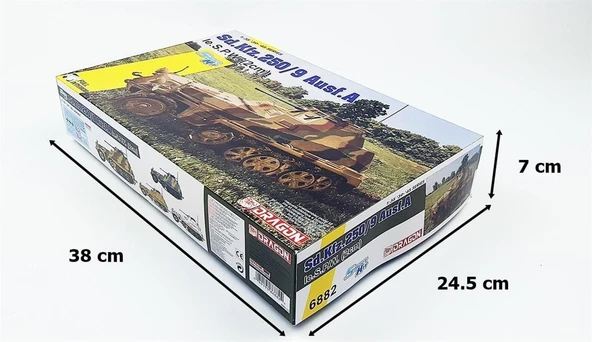 Dragon 6882 1/35 Ölçek, Sd.Kfz.250/9 Ausf.A le.S.P.W. (2cm) Yarı Paletli Askeri Araç Plastik Model Kiti - Resim 5