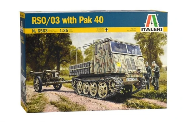 Italeri 6563S 1/35 Ölçek, RSO/03 PaK 40'lı Paletli Askeri Araç, Plastik Model kiti ürün görseli 1