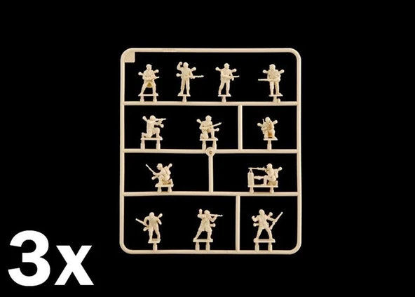 Italeri 6133S 1/72 Ölçek, WWII ABD Kış Üniformalı Piyade Askerleri, Plastik Model kiti - 2