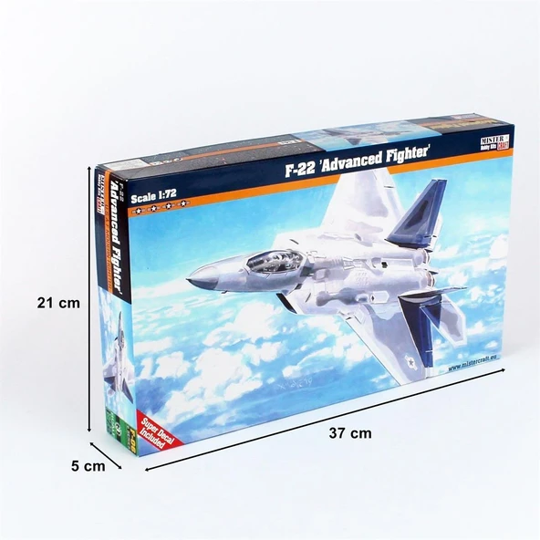 Mistercraft F006 1/72 F-22 Gelişmiş Avcı Uçağı  Plastik Model Kiti - 5