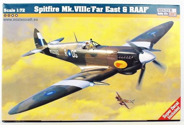 Mistercraft D178 1/72 Spitfire Mk. VIIIC Far East & RAAF Savaş Uçağı Plastik Model Kiti ürün görseli 1