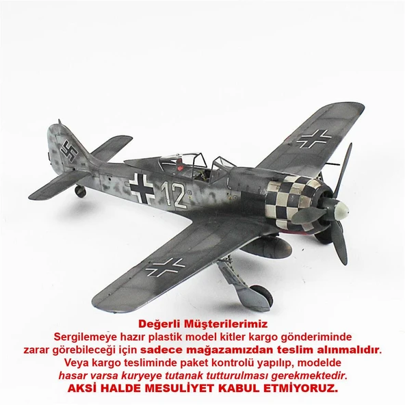 QD031 1/48 Ölçek, Focke-Wulf 190 F-8 Sergilemeye Hazır Plastik Uçak Maketi ürün görseli