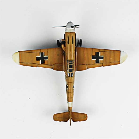 QD078 1/48 Ölçek, Messerschmitt Bf 109 G-2 Sergilemeye Hazır Plastik Uçak Maketi - Resim 5