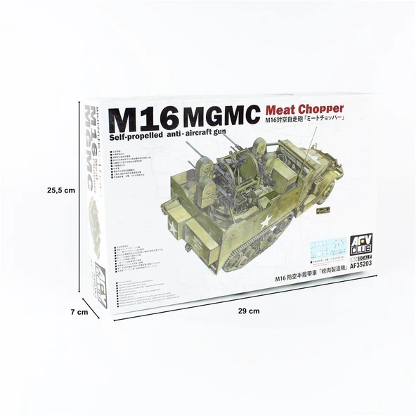 AFV Club AF35203 1/35 Ölçek, M16 Yarı Paletli Uçaksavar, Plastik Model kiti - Resim 5