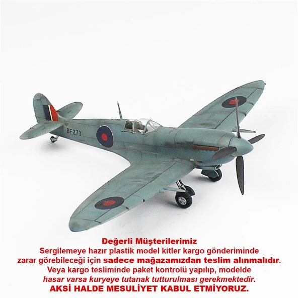 QD043 1/48 Ölçek, Spitfire  Sergilemeye Hazır Plastik Uçak Maketi ürün görseli