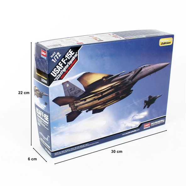 Academy 12550 1/72 Ölçek, USAF F-15E (333. Avcı Filosu) Savaş Uçağı, Plastik Model kiti - 5