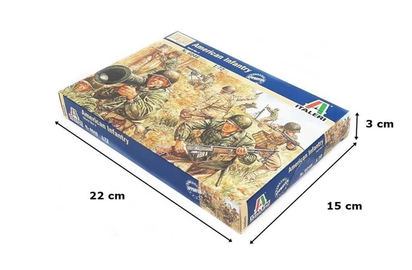 Italeri 6046S 1/72 Ölçek, WWII Amerikan Piyadeleri, Plastik Model kiti - Resim 4