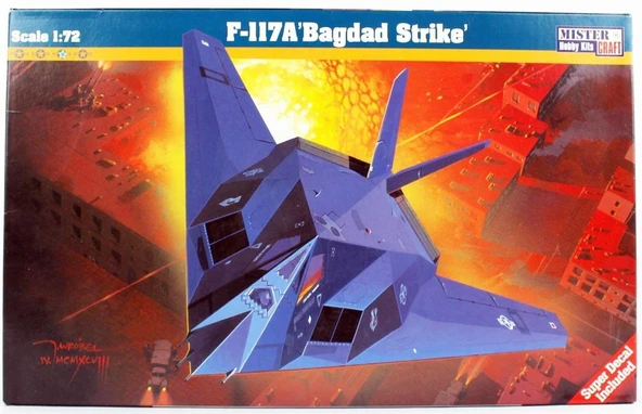Mistercraft E007 1/72 F-117A (Bagdad Strike) Savaş Uçağı Plastik Model Kiti ürün görseli