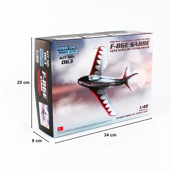 Hobbytime 063 1/48 Ölçek, F-86E Sabre (Uçan Kuğular), Plastik Model kiti - Resim 5