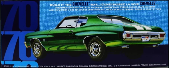 AMT 1143M 1/25 Ölçek, 1970 Chevy Chevelle SS Araba, Plastik Model kiti - Resim 3