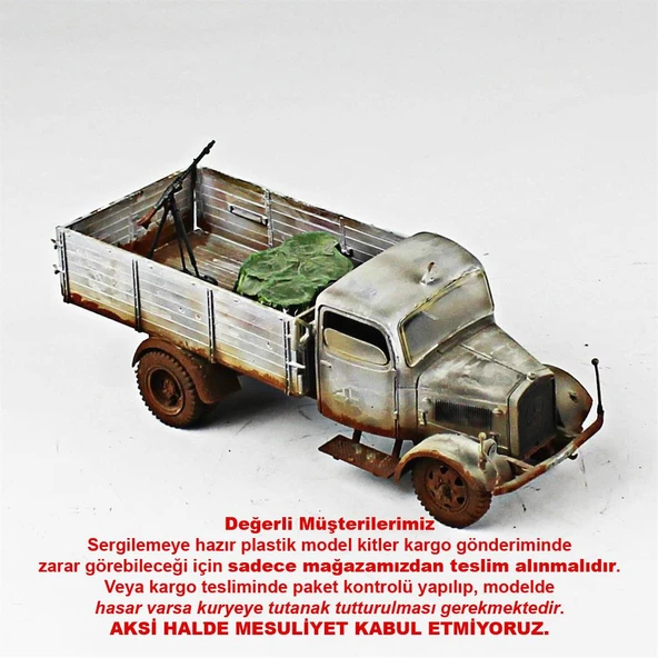 QD249 1/35 Ölçek, Mercedes-Benz Kamyon, Italeri, Sergilemeye Hazır Plastik Tank Maketi ürün görseli 1