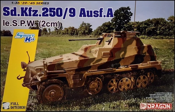 Dragon 6882 1/35 Ölçek, Sd.Kfz.250/9 Ausf.A le.S.P.W. (2cm) Yarı Paletli Askeri Araç Plastik Model Kiti ürün görseli 1