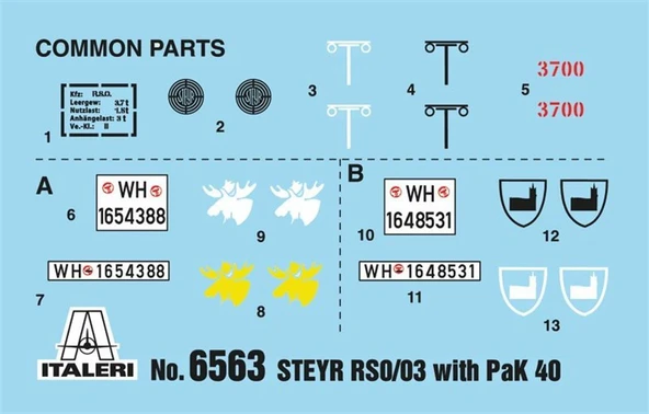Italeri 6563S 1/35 Ölçek, RSO/03 PaK 40'lı Paletli Askeri Araç, Plastik Model kiti - Resim 2
