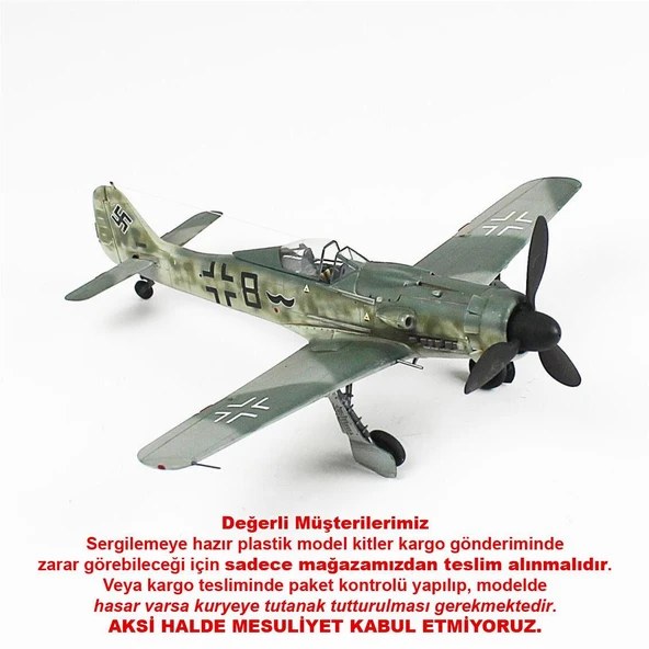 QD044 1/48 Ölçek, Focke-Wulf 190 D Sergilemeye Hazır Plastik Uçak Maketi ürün görseli