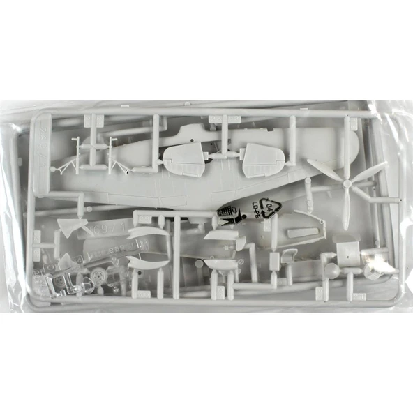 Mistercraft D180 1/72 Hurricane Mk.Ia (Britanya Savaşı) Savaş Savaş Uçağı Plastik Model Kiti - Resim 3