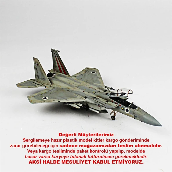 QD005 1/72 Ölçek, F-15D BAZ Sergilemeye Hazır Plastik Uçak Maketi