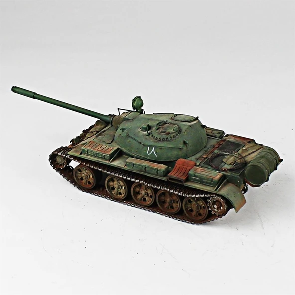 QD258 1/35 Ölçek, T-55A, Tamiya, Sergilemeye Hazır Plastik Tank Maketi - Resim 3